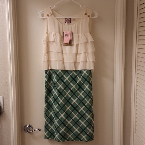 NWT Vintage Y2K Juicy Couture Coastal Drive Lurex Plaid Dress